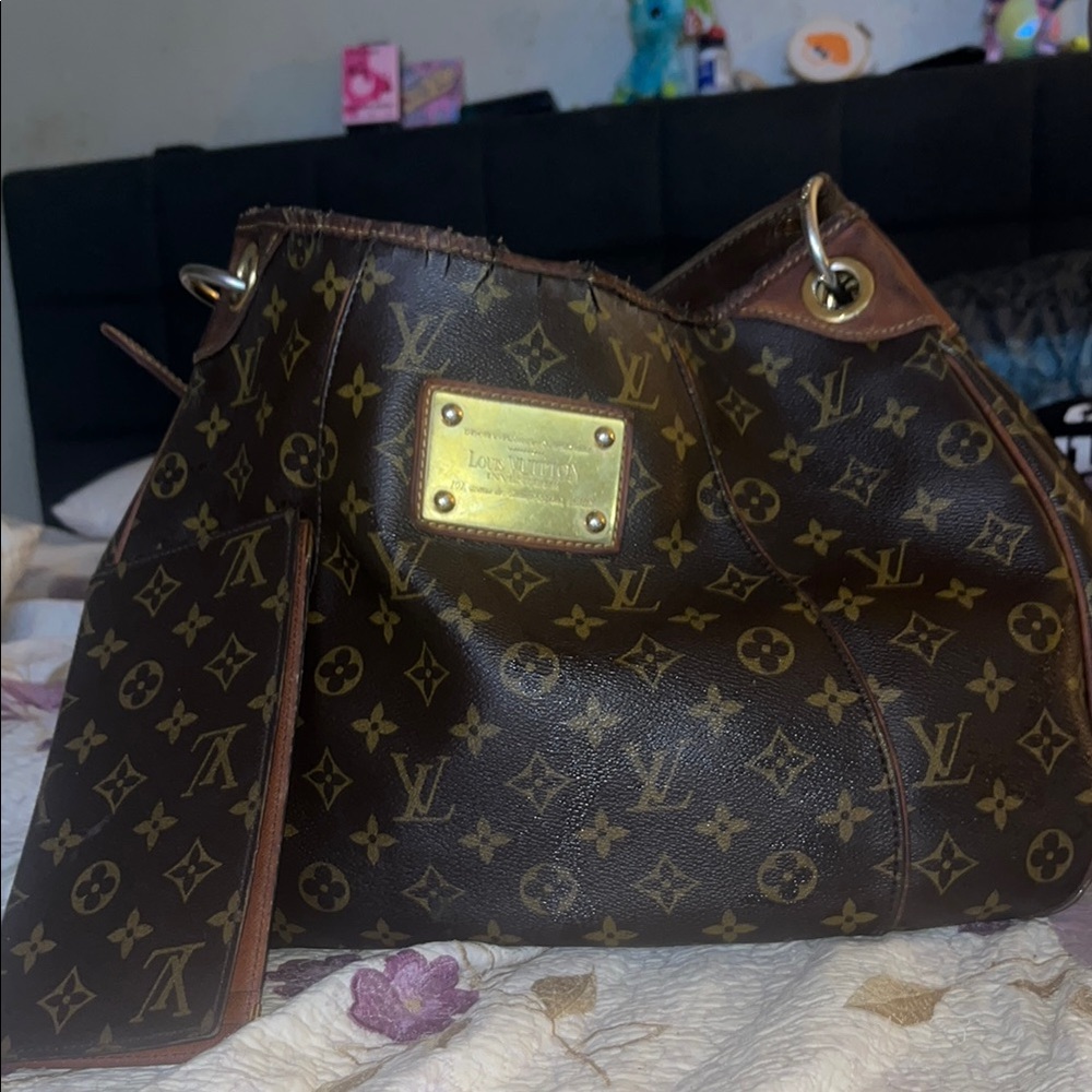 Louis Vuitton Brown Monogram Bag With Matching Wallet